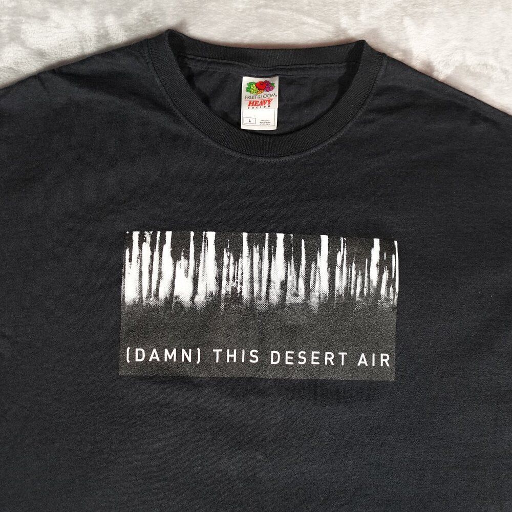 Vintage Damn This Desert Air Rock Band T Shirt Mens L Slim Fit Black